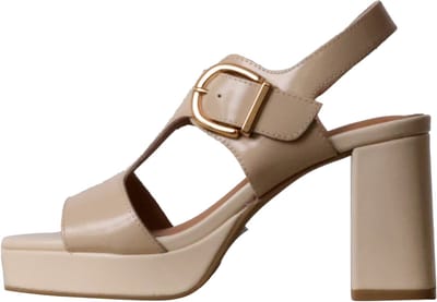 Courtney leren sandalen met hak