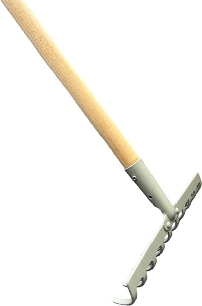 Merto Tuinhark 10 Tanden Gebogen Met 140cm Steel gegalvaniseerd