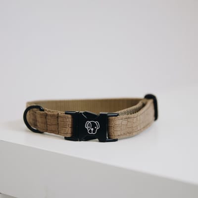 Kentucky Dogwear Hondenhalsband Hagedissenprint - Bruin XS - 25-38cm