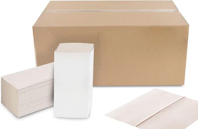 Premium Papieren Handdoeken - 5000 Vellen - 1-laags - 25x23 cm - ZZ/V-vouw - Geschikt voor Dispensers
