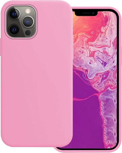Hoesje Geschikt voor Apple iPhone 14 Pro - Sterk & Shockproof - Hoes Cover - Siliconen Case - Lichtroze