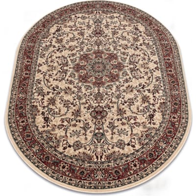 Kleden Rugsx Tapijt POLONIA Ovaal KORDOBA zand 200x300 cm
