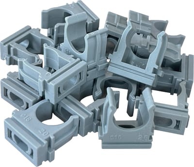 Kortpack - Buisklemmen - Voor buizen van Ø16 mm - 100 stuks - Grijze kleur - (099.8928)