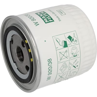 MANN-FILTER Oliefilter W 920/38 voor Volvo 440 460 S40 I V40 1.9 TD 1.9 DI Diesel 1994-2004 | OEM 30887496 | 3473645 | 3473645-4