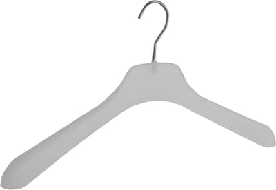 De Kledinghanger Gigant - Mantelhanger - Kostuumhanger - Jassenhanger - Volwassenen - 8612 - 24 Stuks - Kunststof - Frosted - Gebogen Model - Schouderverbreding 2,5 cm - 42 cm - Kledinghanger - Kleerhanger (8612/24)