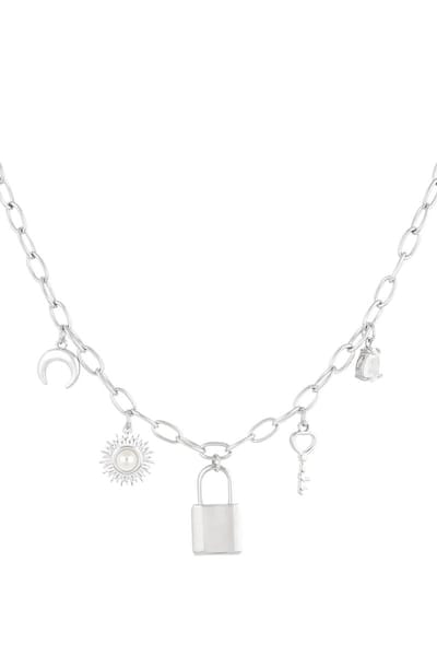 key to my heart ketting - keting - sieraden - sieraad - necklace - silver - zilver - trendy - statement ketting - RVS - roestvrijstaal