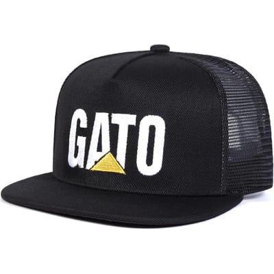 Unisex Kat Letter Borduurwerk Hip-Hop Net Hoeden Lente Zomer Verstelbare Casual Snapback Baseballpetten Buiten Zonwerende Hoed Pet black