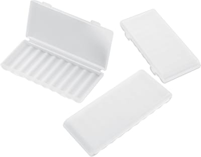 Draagbare Opbergdoos voor AAA Batterijen, Transparante Plastic Batterijentas voor Thuis en Reizen - Geschikt voor 10 Batterijen (3 Stuks)