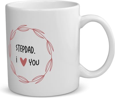Akyol - stepdad i love you koffiemok - theemok - Papa - de liefste stiefvader - vader cadeautjes - vaderdag - verjaardagscadeau - verjaardag - cadeau - geschenk - kado - gift - vader artikelen - 350 ML inhoud
