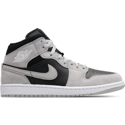 Jordan Aj1 Mid Sneakers Heren - Grijs - Maat 42 - Leer, Synthetisch