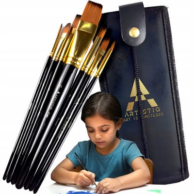 ARTISTIQ Professionele Serie - Pinselset - 7 Stuks - Voor Acrylverf - In Etui