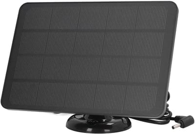 Allecto - Zonnepaneel Lader 10W - Voor Ring Camera - IP65 Waterdicht - Geschikt voor Stick Up Cam - Duurzaam - Eenvoudige Installatie - Zwart