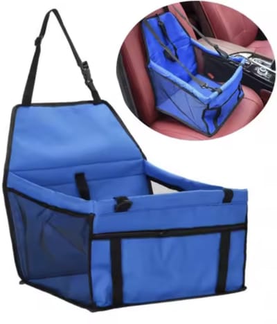 Honden Autostoel - Hondenmand voor auto - 40/30cm - Autostoel Hond/Kat - Reisbench - Reismand - Stoelbeschermer - Blauwe Automand - Autozitje - Beschermhoes - Hondenmand - Hondenstoel - CHPN