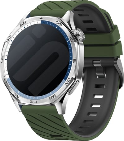 Strap-it Twill Sportbandje Nylon 22mm – geschikt voor Samsung Galaxy Watch 3 (45mm) / Galaxy Watch (46mm) / Gear S3 – Polar Vantage M / M2 / M3 / Grit X / Grit X Pro – Huawei Watch GT 1 / GT 2 / GT 3 / GT 4 (46mm) – Groen & Zwart