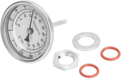 Dailygoody - Thermometer Kit - Bimetaalthermometer - Voor Homebrew Bier en Wijnmaken - Bier Brewing Thermometer - Geschikt voor Thuisgebruik - 8...