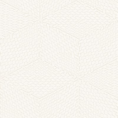 Dutch Wallcoverings - Exclusive Threads Cube Stitch White - TP422951