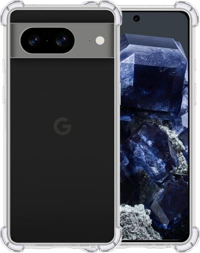 Hoesje - Geschikt voor Google Pixel 8 - Sterk & Shockproof - Siliconen Shock Case - Hoes Cover - Telefoonhoes - Transparant