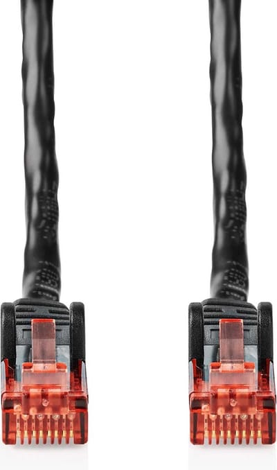 Nedis CAT6 Netwerkkabel - RJ45 Male - RJ45 Male - U/UTP - 50.0 m - Buitenshuis - Rond - PE - Zwart - Label