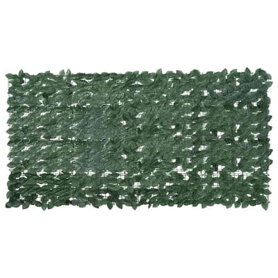 vidaXL - Balkonscherm - met - donkergroene - bladeren - 200x100 - cm