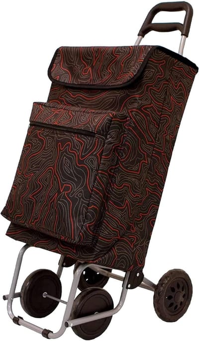 REN® Winkeltrolley - Trolley - Boodschappentrolleys - op Wielen - Herbruikbaar - Meerkleurig - 22cm x 40cm x 106cm