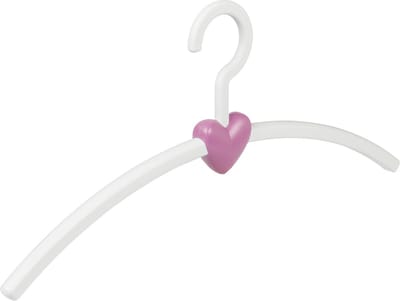 De Kledinghanger Gigant - Garderobehanger - Jassenhanger - Volwassenen - 710134 - 24 Stuks - Eve - Kunststof - Wit - Roze - 45 cm - Kledinghanger - Kleerhanger (710134/24)