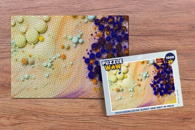 Puzzel Melk - Inkt - Psychedelisch - Legpuzzel - Puzzel 1000 stukjes volwassenen