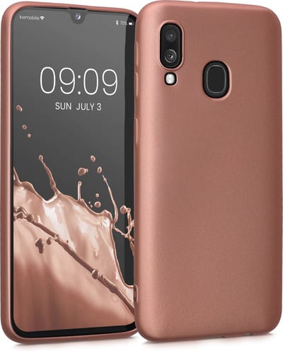 kwmobile telefoonhoesje geschikt voor Samsung Galaxy A40 - Hoesje voor smartphone - Back cover in metallic brons