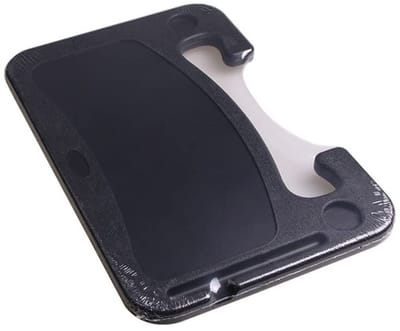 Dailygoody - Stuurwiel Bureau - Auto Dienblad - Dubbelzijdig ontwerp - Zwart - Laptop Houder - Geschikt voor Voertuigen - Koffie Drinken