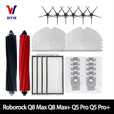 Roborock Q5 Pro+ Q8 Max Q8 Max+ Q5 Pro Robotstofzuiger Accessoires Hoofdborstel Hepa Filter Mop Stofzak Vervangende onderdelen