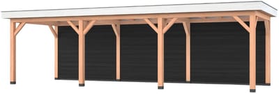 Douglas overkapping, 900 x 300, met achterwand, Westwood Holland Basic