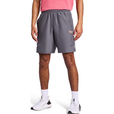 Under Armour Utility Korte Broeken Heren - Grijs - Maat L - Poly Woven