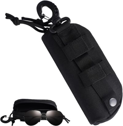 Draagbare en Waterdichte Brilcase voor Buitenactiviteiten, Ideaal voor Wandelen en Jagen, 17 x 6,98 x 6 cm, Zipper Shell Brilaccessoires en Bescherming