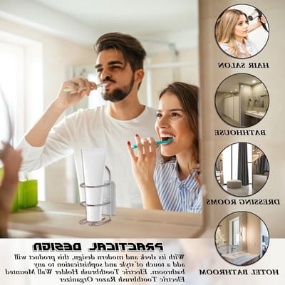 Innovatieve Haardrogerhouder - Praktische Wandmontage Zonder Boren - Aluminium Haardrogerhouder met Kabelhouder - Ideaal voor Badkamer, Slaapkamer en Balkon - Ruimtebesparend en Stevig
