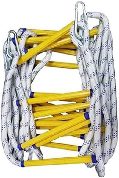 Reddingsladder - Noodladder - Veilig Ontsnappen - Zwaar Belastbaar - 5 Meter - Zwart