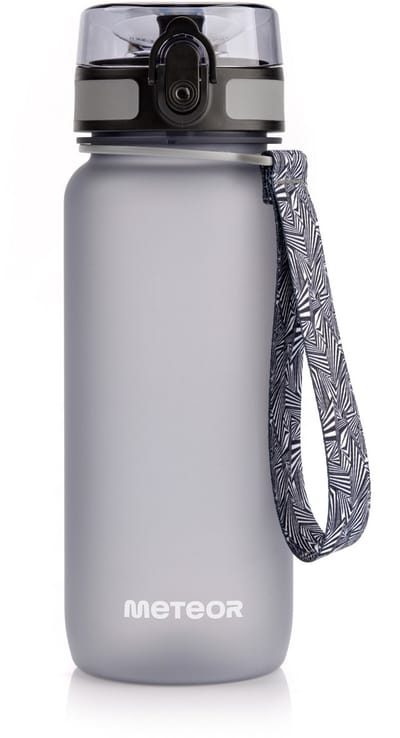 Meteor Sportfles 650 ml - Sportfles - Grijs, Antislip, BPA-vrij, Met maatverdeling, Met filter