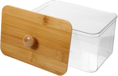 Wasmiddelhouder - Droogtrommeldoekjes Opbergbak - Wasruimte Organiseren - Transparant Ontwerp - 18.30X12.40X12.00CM - Transparant