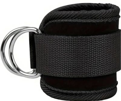 Enkelband / Cuff - Gym - Sportschool Accessoires - Fitness - Booty Builder - Kabel - Cable - One Size Fits All - Zwart