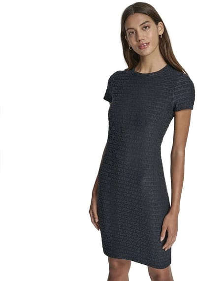 Dkny Dj6d9168 Korte Mouw Jurk Zwart M Vrouw