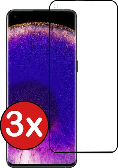 Screenprotector - 3 Stuks - Geschikt voor OPPO Find X5 - Full Cover - Beschermglas - Gehard Glas - Tempered Glass - Screen Protector