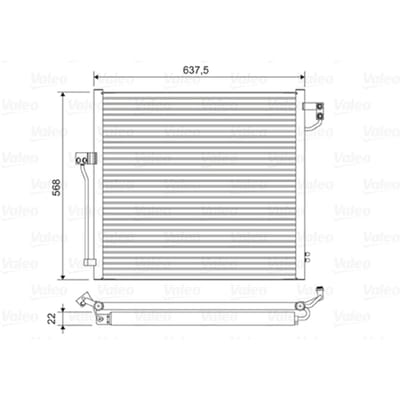 Condensator, airconditioning VALEO 822623