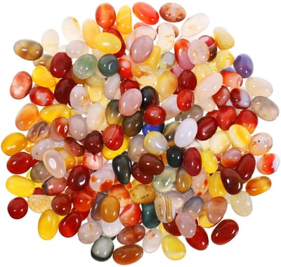 Dailygoods- Edelstenen Set 550g - Veelkleurige Trommelstenen - Natuursteen voor Kinderen - Potdecoratie/Aquariumversiering - Unieke Vormen en Kleuren - Afmeting 15-28 mm