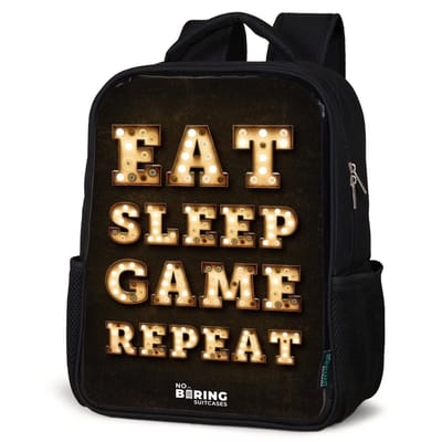 NoBoringSuitcases.com® - Rugzak zwart - Schooltas jongen & meisje - Qoute met licht - Rugtas voor school - Boekentas kind - Schoolrugzak - Kinderrugzak