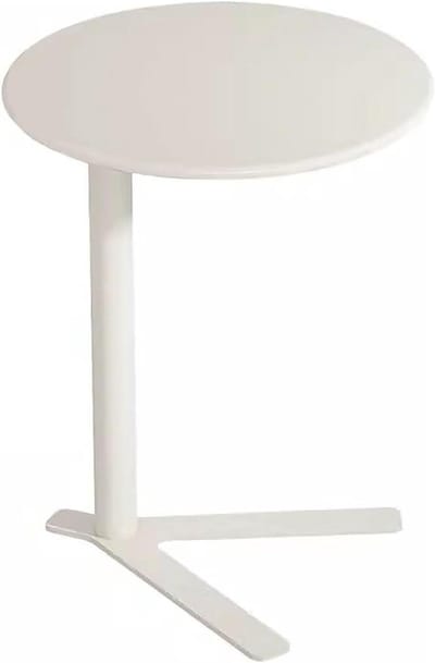 Ronde bijzettafel - Salontafel decoratie - Woonkamer inrichting - Stabiele constructie - 48x69cm - Beige