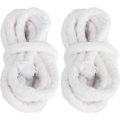 2 stuks Kaarslonten Goede Olieabsorptie Verbranding Duurzaam Gevlochten Katoen Kaarslont voor DIY Olie 10mm / 0.39in Dia white