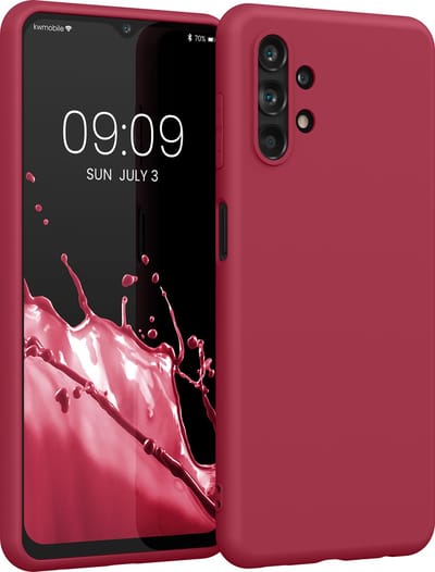kwmobile telefoonhoesje geschikt voor Samsung Galaxy A13 4G - Hoesje voor smartphone - Back cover in kersrood
