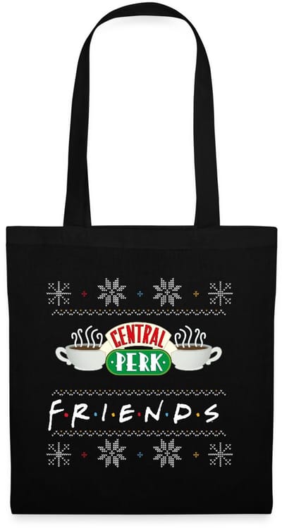 Friends Central Perk Lelijk Kerstmis Tas Van Stof Schoudertas