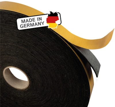 SnelShoppen - Zelfklevende Vilt Tape 20mm Breed, 1.5mm Dik, 5m Lang, Zwart - Veelzijdige Viltband voor Geluidsisolatie, Vloerbescherming en Sealing Ta