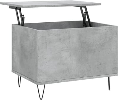 Salontafel Met Betonlook 60x45 cm - Hout met Skeletstructuur