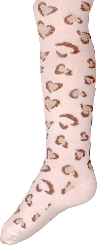 Kindermaillot Off-white met beige Wildlifeprintt in vorm van hartjes - 92/98
