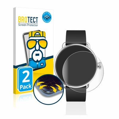 BROTECT - Screenprotector voor Withings ScanWatch (38 mm) - Folie Beschermfolie transparant volledig dekking - 2 Stuks